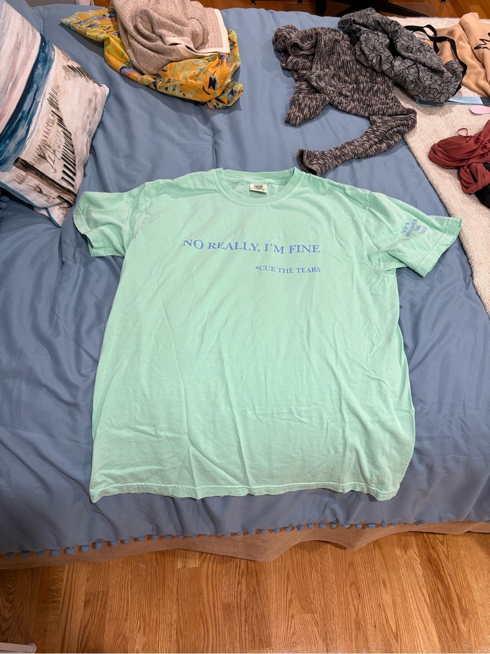 Comfort Colors Mint Green Graphic Tee - "No Really, I'm Fine"